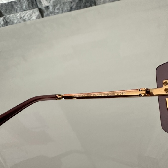 Miu Miu Sunglasses MU 54YS Gold Light Purple Brown 5AK0/6I Women  Logo AUTHENTIC - Picture 6 of 7